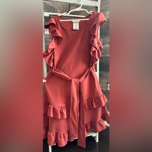 Rust color girls dress